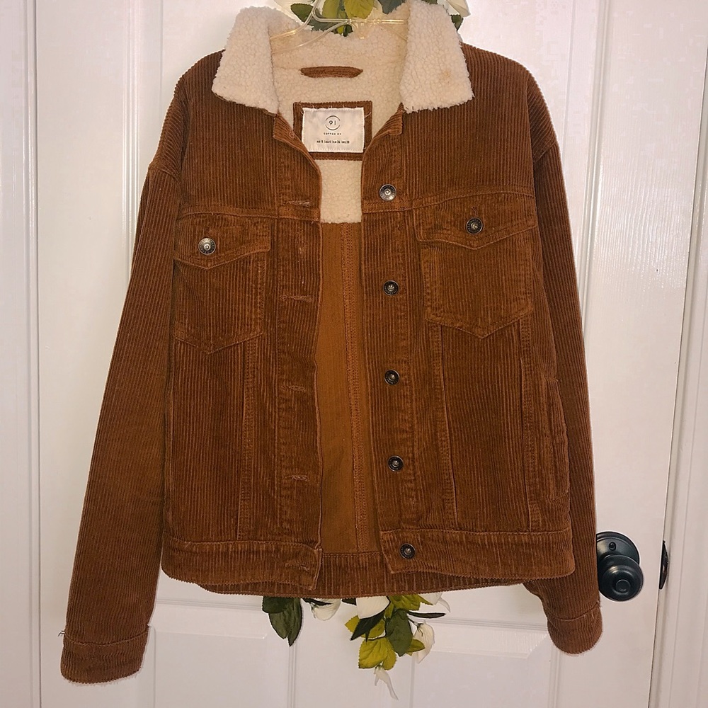 Tan fur collar jacket